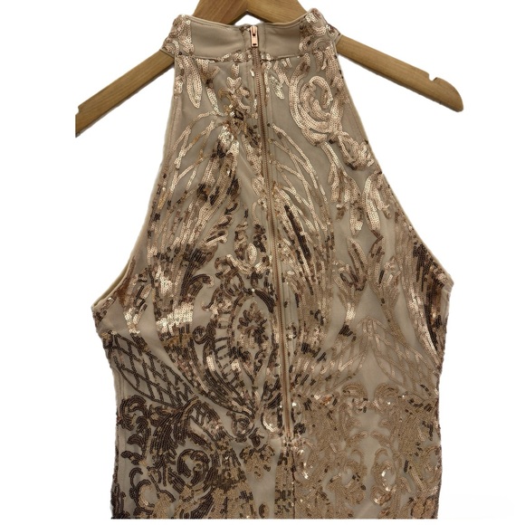 Aster Sequin Halter Dress Size Large - Picture 4 of 7